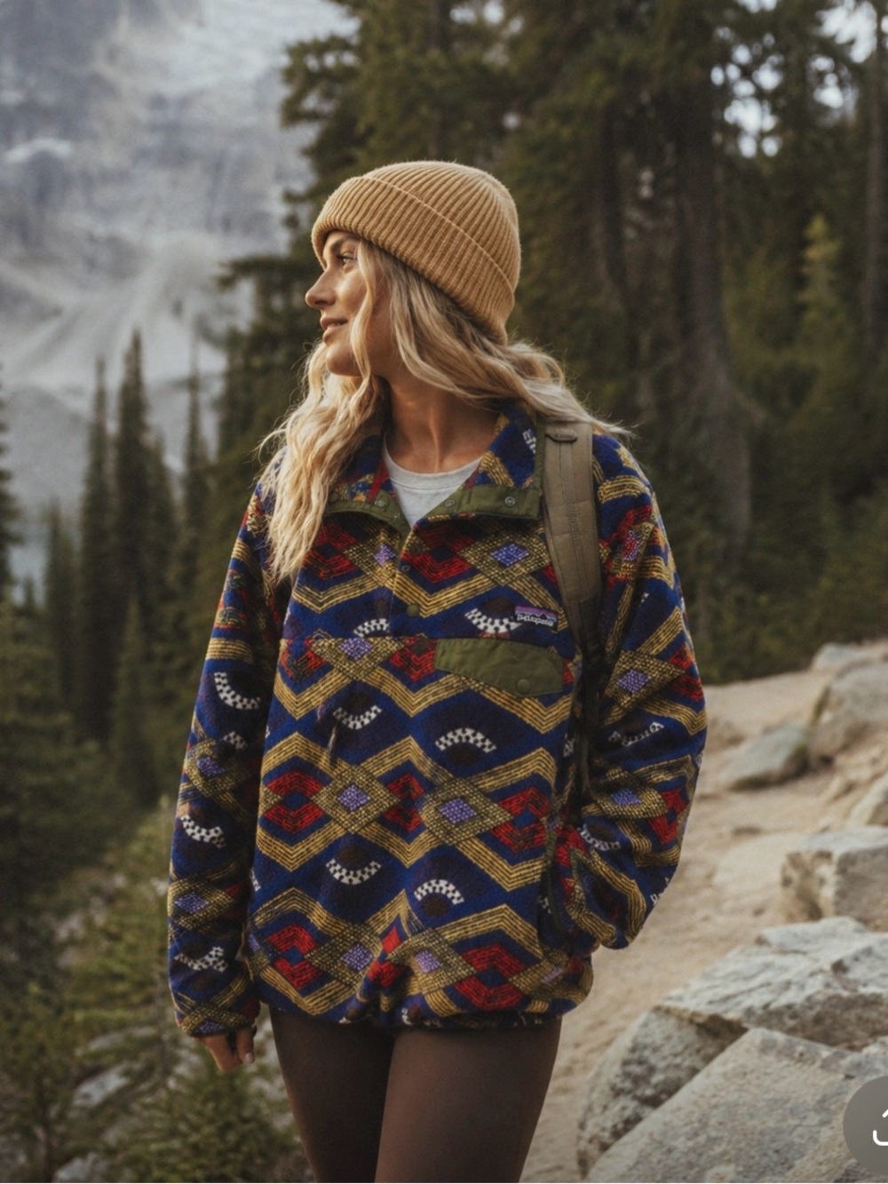 Patagonia - Vintage Synchilla Fleece Pullover Aztec Geometric Pattern